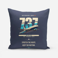 Thumbnail for Boeing 737-400 Classic design on navy blue pillow