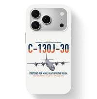 Thumbnail for C-130J-30 Super Hercules design on white magsafe iphone case, for iPhone 17 Pro