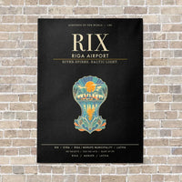 Thumbnail for Riga Airport RIX - Canvas Framed - Black