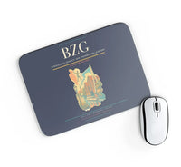 Thumbnail for Bydgoszcz Ignacy Jan Paderewski Airport (BZG) design on navy blue rectangle mouse pad