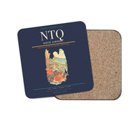 Thumbnail for Noto Airport (NTQ) design on navy blue 1 piece coaster