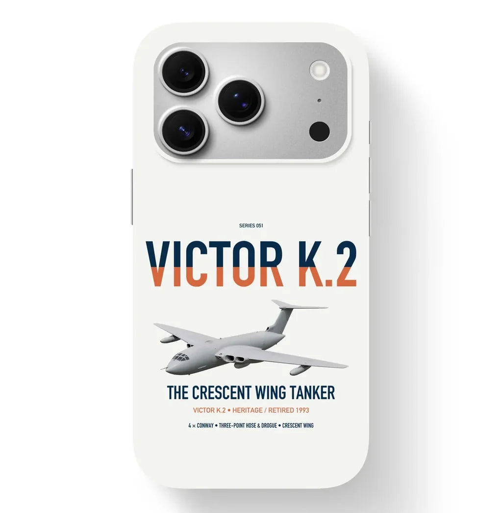 Handley Page Victor K.2 design on white magsafe iphone case, for iPhone 17 Pro