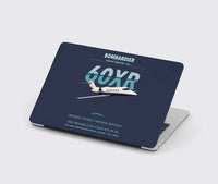 Thumbnail for Bombardier Learjet 60XR design on navy blue MacBook case