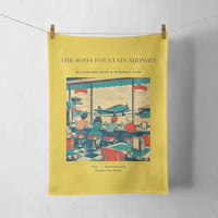 Thumbnail for VINTAGE G4247 - The Soda Fountain Airport - Designed Towels design on yellow