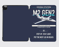 Thumbnail for Cessna Citation M2 Gen2 design on navy blue ipad tablet case