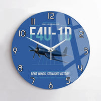 Thumbnail for F4U-1D Corsair design on blue no frame wall clock
