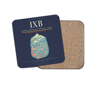 Thumbnail for Bagdogra International Airport (IXB) design on navy blue 1 piece coaster
