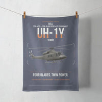 Thumbnail for Bell UH-1Y Venom design on navy blue towel