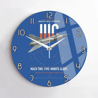 Thumbnail for Dassault Mirage IIIC design on blue no frame wall clock