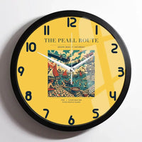 Thumbnail for VINTAGE G4072 - The Pearl Route - Designed Wall Clocks design on yellow framed