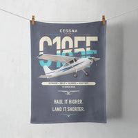 Thumbnail for Cessna A185F Skywagon design on navy blue towel