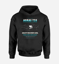 Thumbnail for DJI Agras T25 design on black hoodie single side