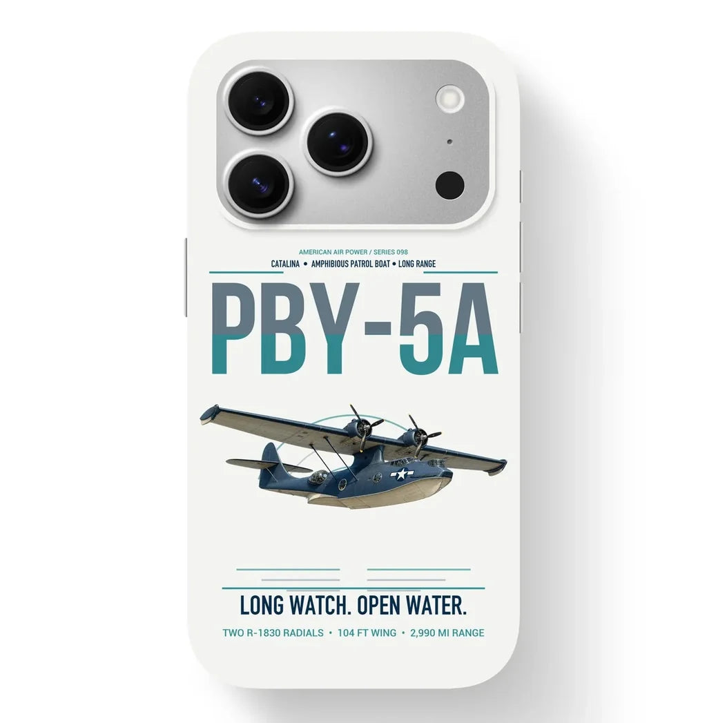PBY-5A Catalina design on white magsafe iphone case, for iPhone 17 Pro