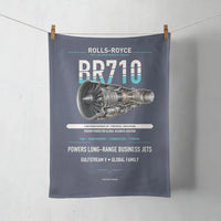 Thumbnail for BR710 design on navy blue towel