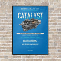 Thumbnail for CATALYST vertical canvas print - framed - turquoise background