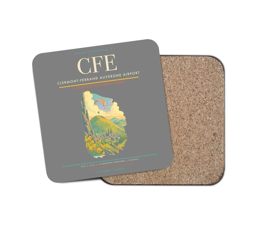 Clermont-Ferrand Auvergne Airport CFE Coaster 1-Piece - Gray