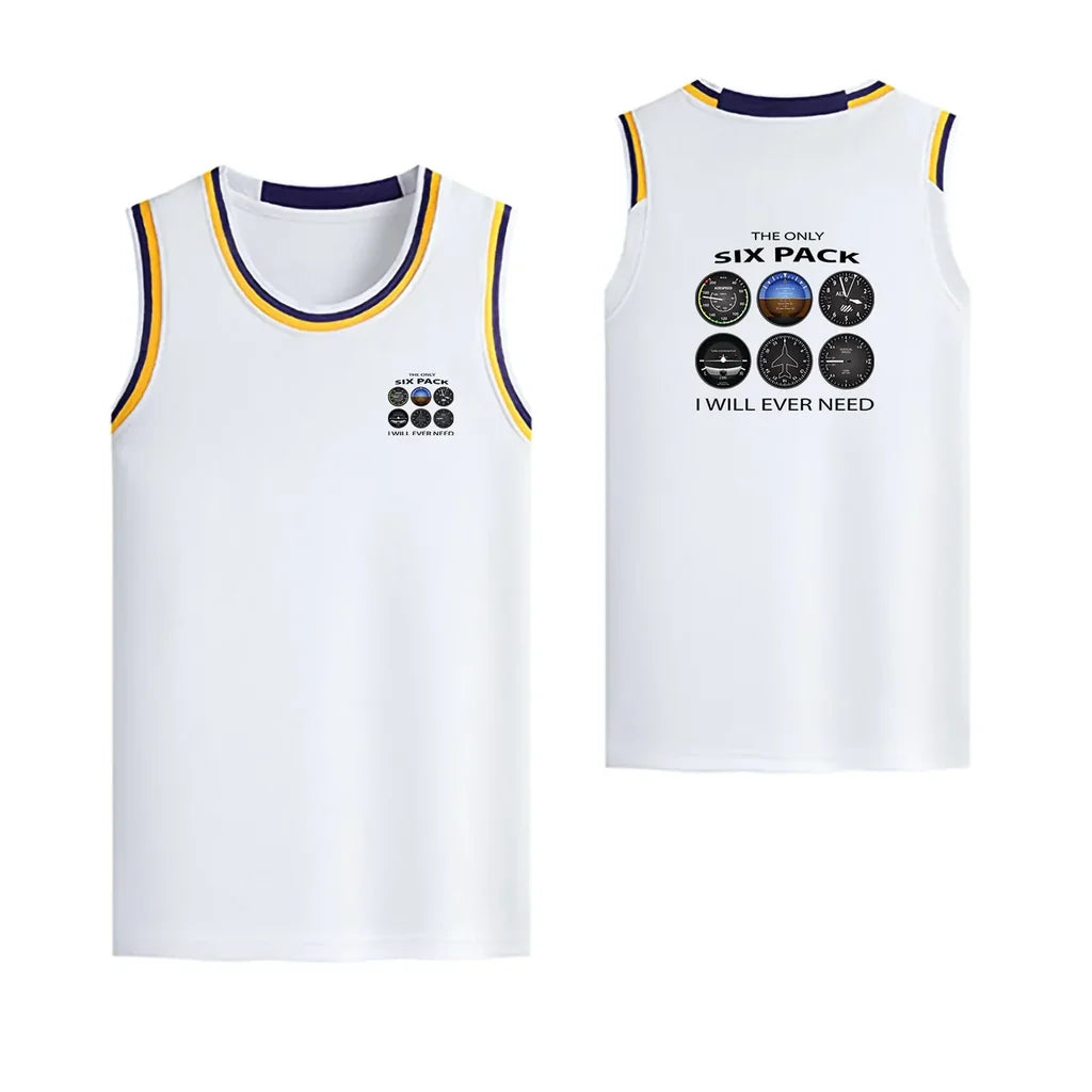 The Only Six Pack I Will Ever Need Designed Basketball Style Sports Tank Tops - view 16