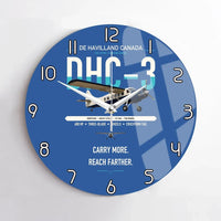 Thumbnail for DHC-3 Otter design on blue no frame wall clock