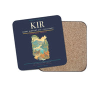 Thumbnail for Kerry Airport (KIR) design on navy blue 1 piece coaster