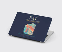 Thumbnail for Exeter International Airport (EXT) design on navy blue MacBook case