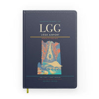 Thumbnail for Liège Airport (LGG) design on navy blue notebook