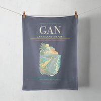 Thumbnail for Gan Island Airport (GAN) design on navy blue towel
