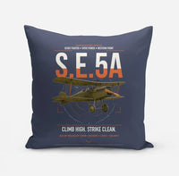 Thumbnail for Royal Aircraft Factory S.E.5a design on navy blue pillow