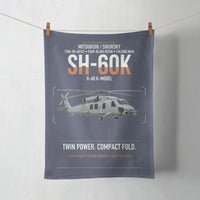 Thumbnail for Mitsubishi Sikorsky SH-60K design on navy blue towel