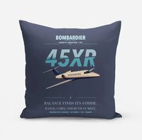 Thumbnail for Bombardier Learjet 45XR design on navy blue pillow