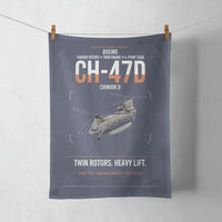 Thumbnail for Boeing CH-47D design on navy blue towel