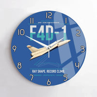 Thumbnail for F4D-1 Skyray design on blue no frame wall clock