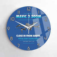 Thumbnail for DJI Mavic 2 Zoom design on blue no frame wall clock