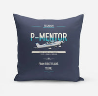 Thumbnail for Tecnam P-Mentor design on navy blue pillow