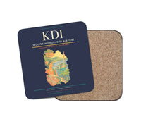 Thumbnail for Wolter Monginsidi Airport (KDI) design on navy blue 1 piece coaster
