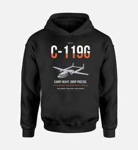 Single-Side Printing — C-119G Flying Boxcar Double-Side Hoodie