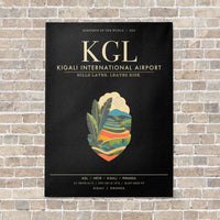 Thumbnail for Kigali International Airport KGL - Canvas Framed - Black
