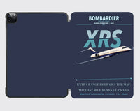 Thumbnail for Bombardier Global Express XRS design on navy blue ipad tablet case
