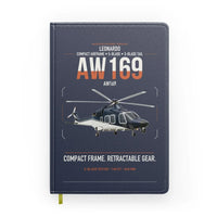 Thumbnail for Leonardo AW169 design on navy blue notebook