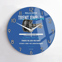 Thumbnail for TRENT XWB-84 design on blue no frame wall clock