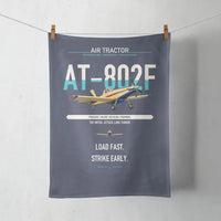 Thumbnail for Air Tractor AT-802F design on navy blue towel