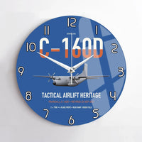 Thumbnail for Transall C-160D design on blue no frame wall clock