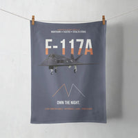 Thumbnail for F-117A Nighthawk Own The Night design on navy blue towel