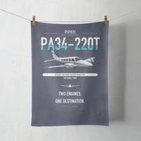 Thumbnail for Piper PA-34-220T Seneca V design on navy blue towel