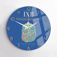 Thumbnail for Bagdogra International Airport (IXB) design on blue no frame wall clock
