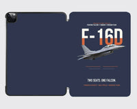 Thumbnail for F-16D Fighting Falcon Two Seats One Falcon design on navy blue ipad tablet case