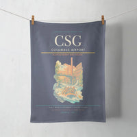Thumbnail for Columbus Airport (CSG) design on navy blue towel