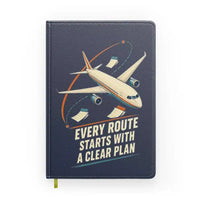 Thumbnail for Every Route Starts With A Clear Plan design on navy blue notebook