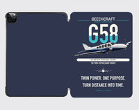 Thumbnail for Beechcraft Baron G58 design on navy blue ipad tablet case