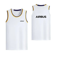 Thumbnail for Airbus & Text Designed Basketball Style Sports Tank Tops - view 16