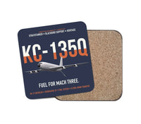 Thumbnail for KC-135Q Blackbird Tanker design on navy blue 1 piece coaster